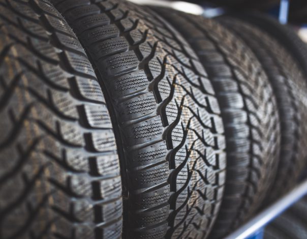 Tires lined up