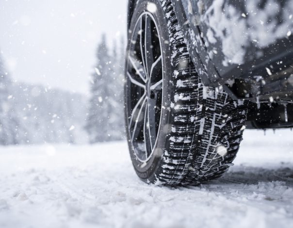 Tire in snow